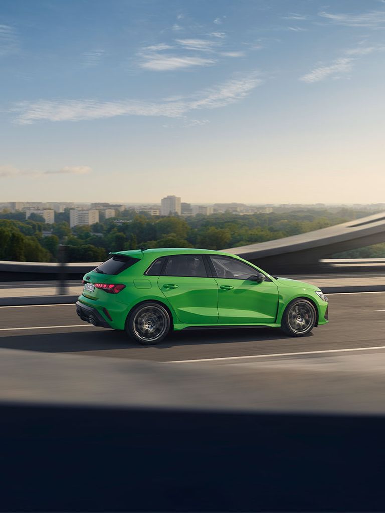 Audi RS 3 Sportback dynamic side view