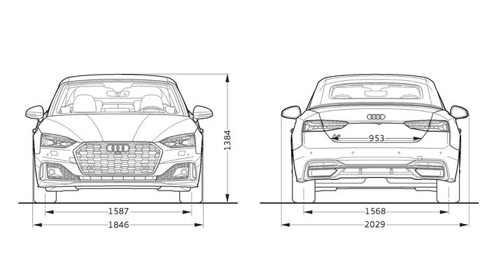 Abmessungen > A5 Cabriolet 2020 > A5 > Audi Malta