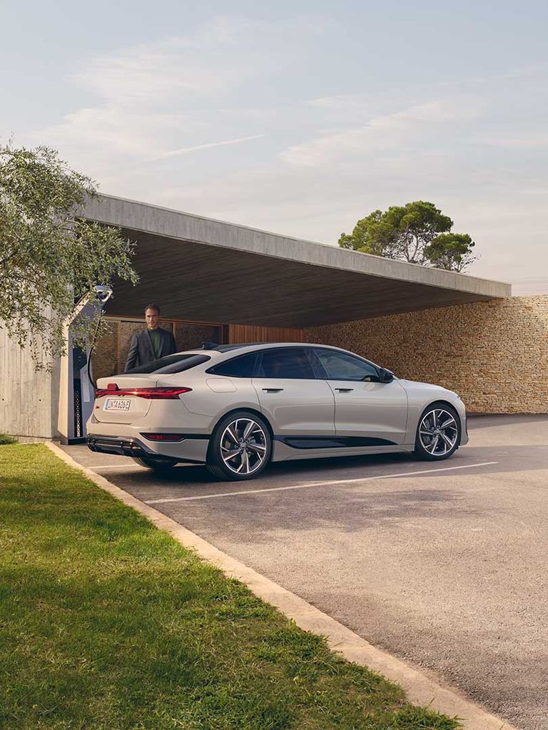 Audi A6 Sportback e-tron side rear view